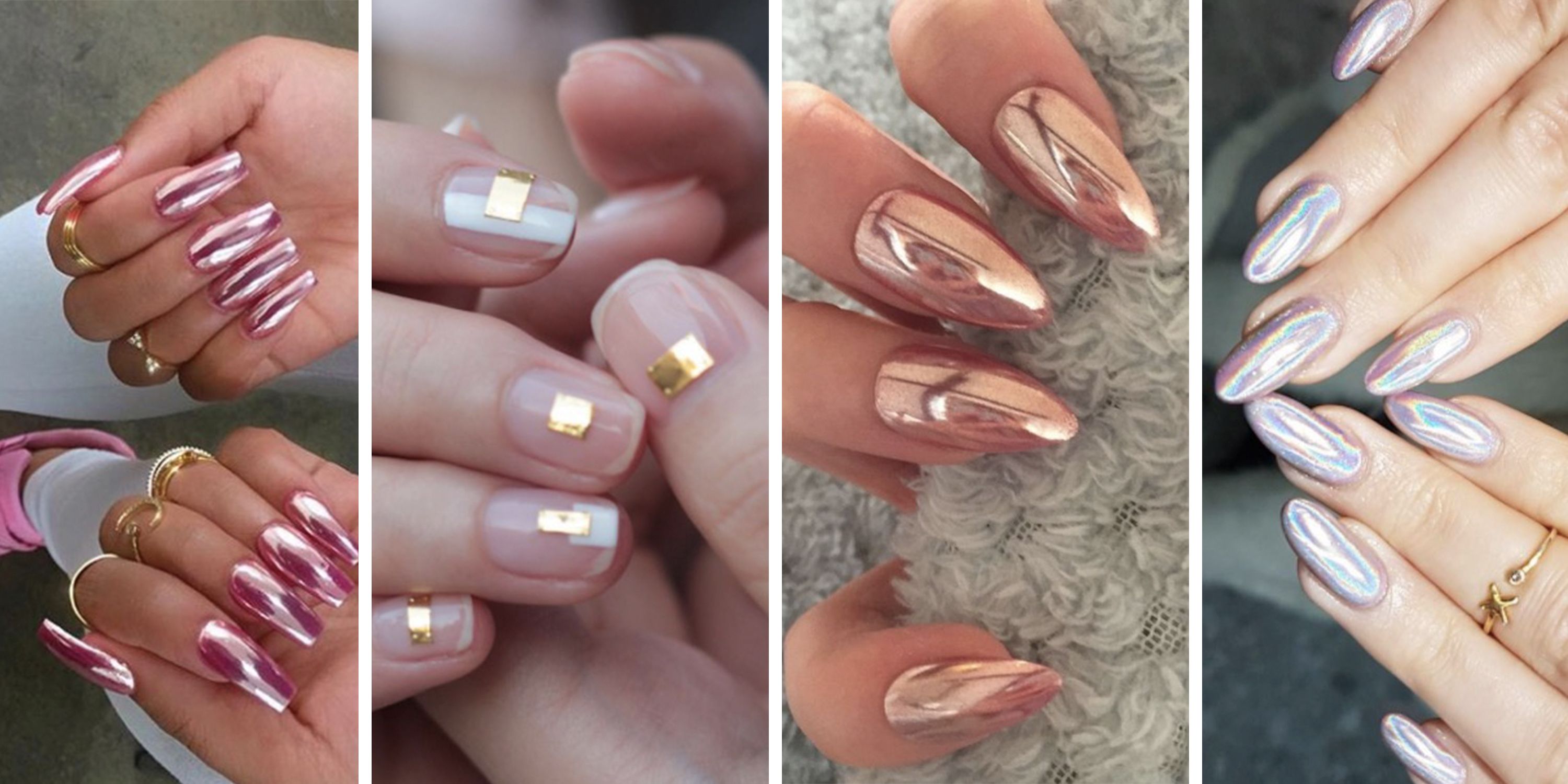 The journey continues… rose gold chrome nails : r/DIYGelNails